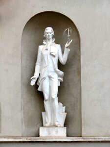 Student scientist sculpture