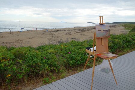 Easel landscape islands photo