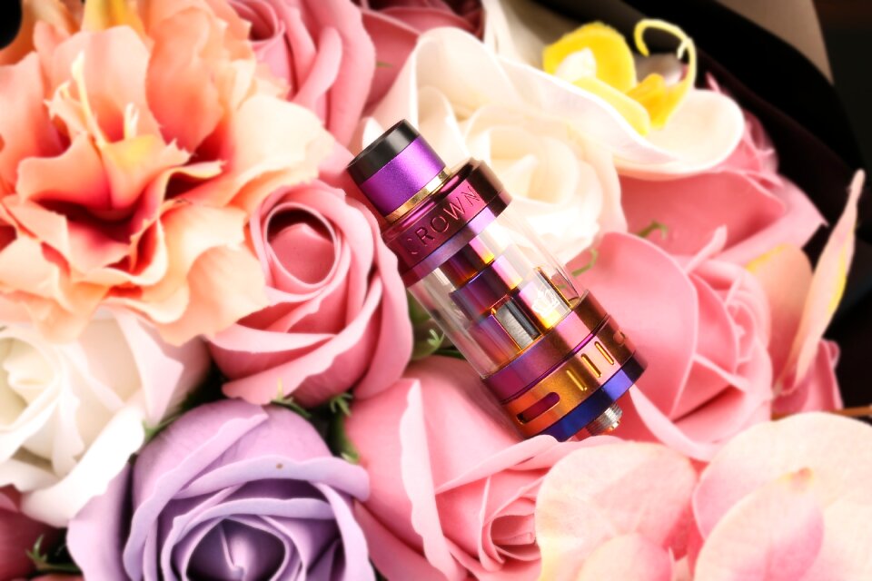 Electronic cigarette purple flower