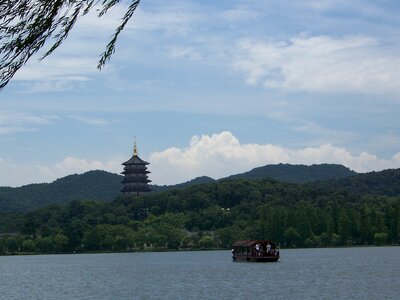 Hangzhou west lake pagoda photo