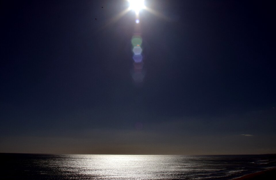 Evening sky sun water