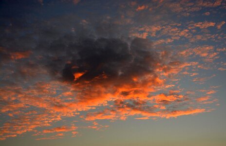 Cloudy sky color pink blue sky