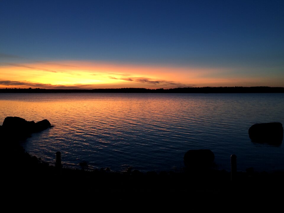 Twilight calm fishing