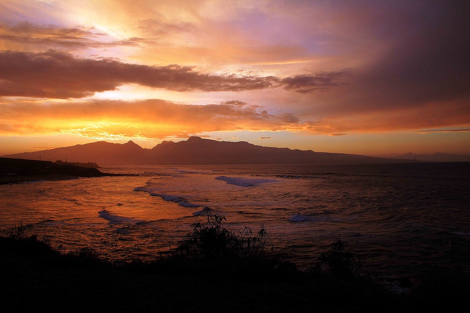 Sunset hawaii afterglow