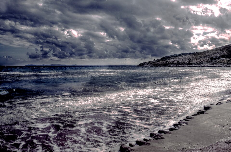 Sea τρικυμιά beach
