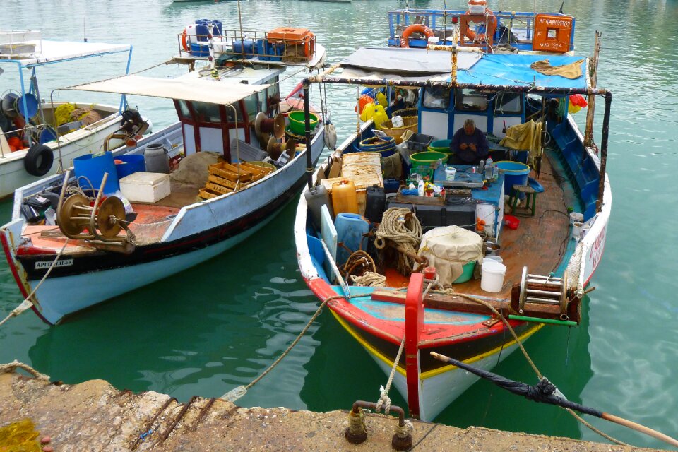 Port colorful mediterranean
