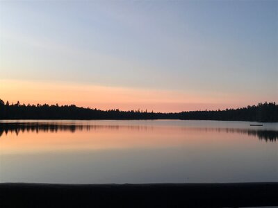 Sunset lake photo