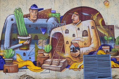 Graffiti building street