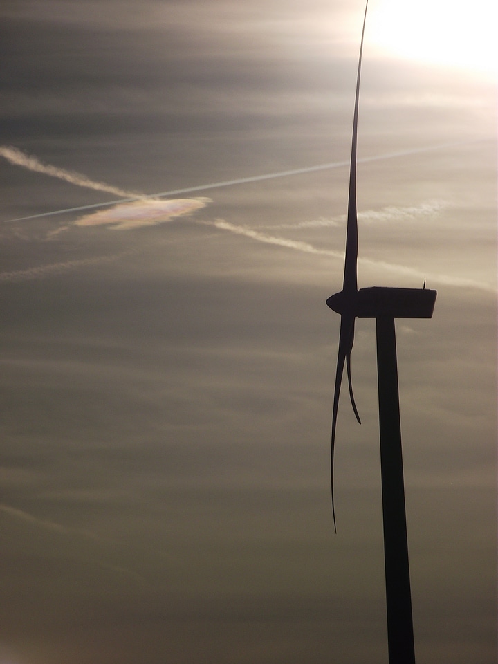 Clouds pinwheel landscape