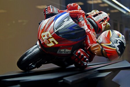 Competition extreme motorcyclist