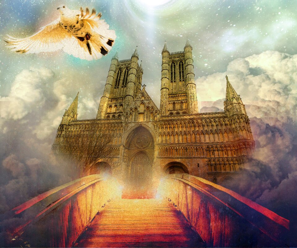 Temple sky landscape