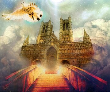 Temple sky landscape