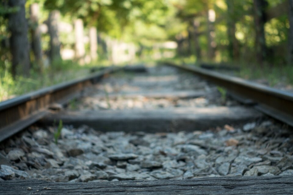 Rail transport track train