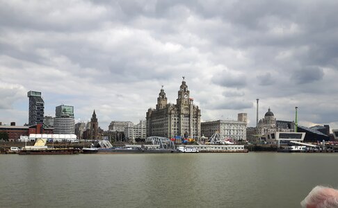 Liverpool skyline river mersey