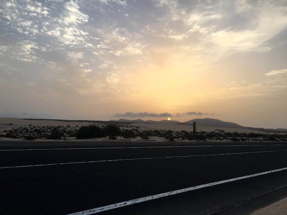 Sunset fuerteventura corralejo