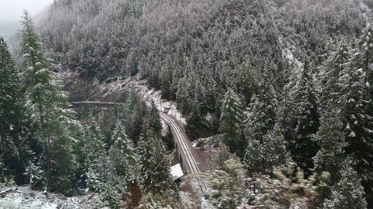 Sinuous road alps landscape