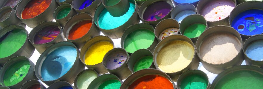 Colorful glass window colored