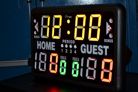 Visitor timer scoreboard photo