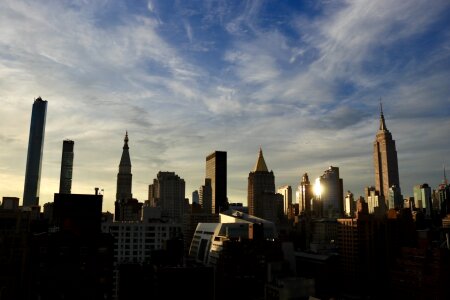 City cityscape dusk photo