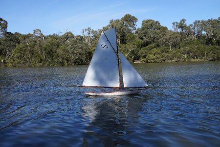 Leisure sailboat pond photo