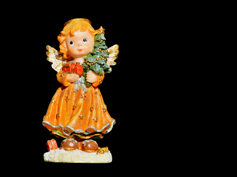 Christmas time wing angel figure