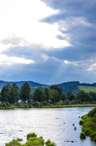 Clouds mountain river dunajec river