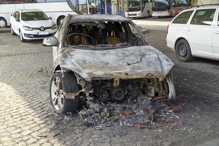 Wreck burned fire photo