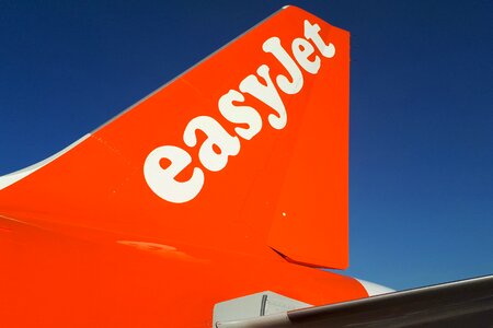 Easyjet orange flying photo