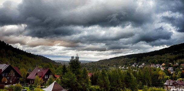 świeradów-zdrój mountains clouds