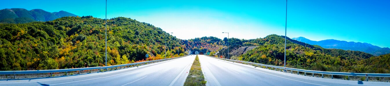 Road mountains landscape