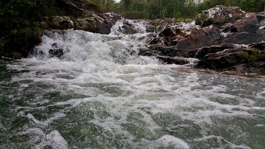 Belize gray waterfall