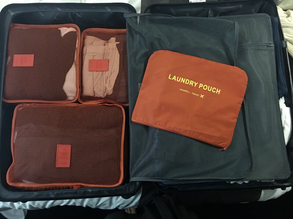 Packing cubes baggage organized