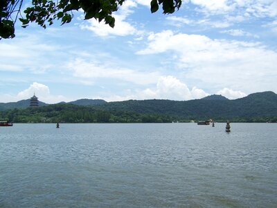 West lake santan printed on small yingzhou photo