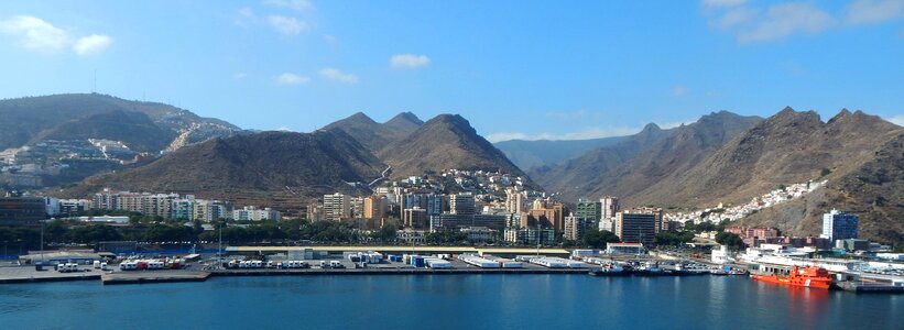 Canary islands port city photo