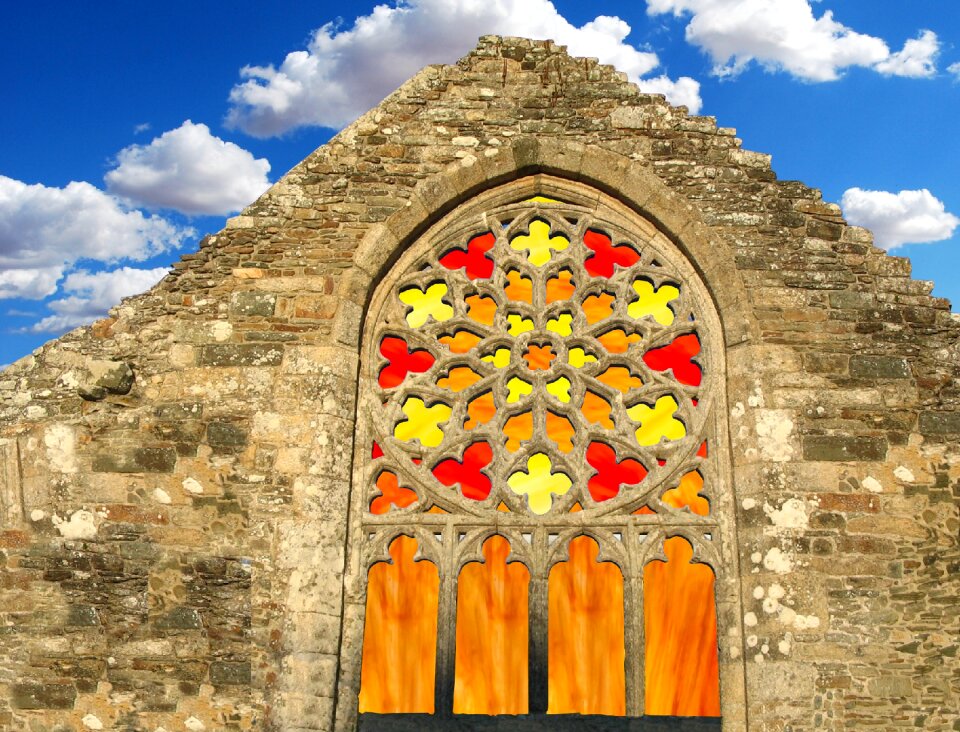 Glass colorful glass architecture