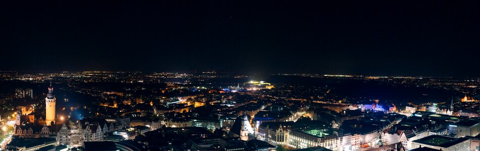 Houses lights panorama