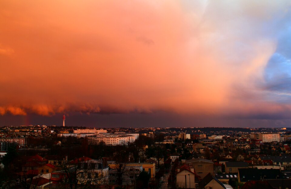 Sunset sky storm