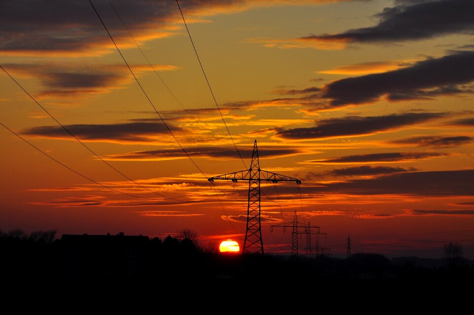 Sunset evening mood clouds photo