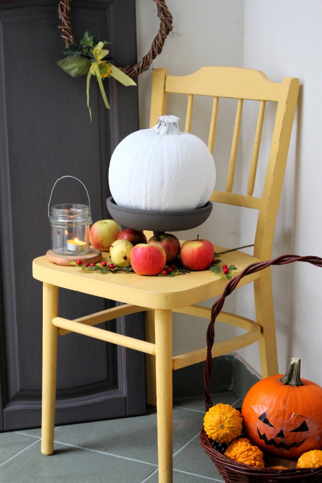 Chair vegetables halloween
