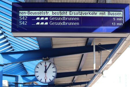 Treptower park railway station train photo