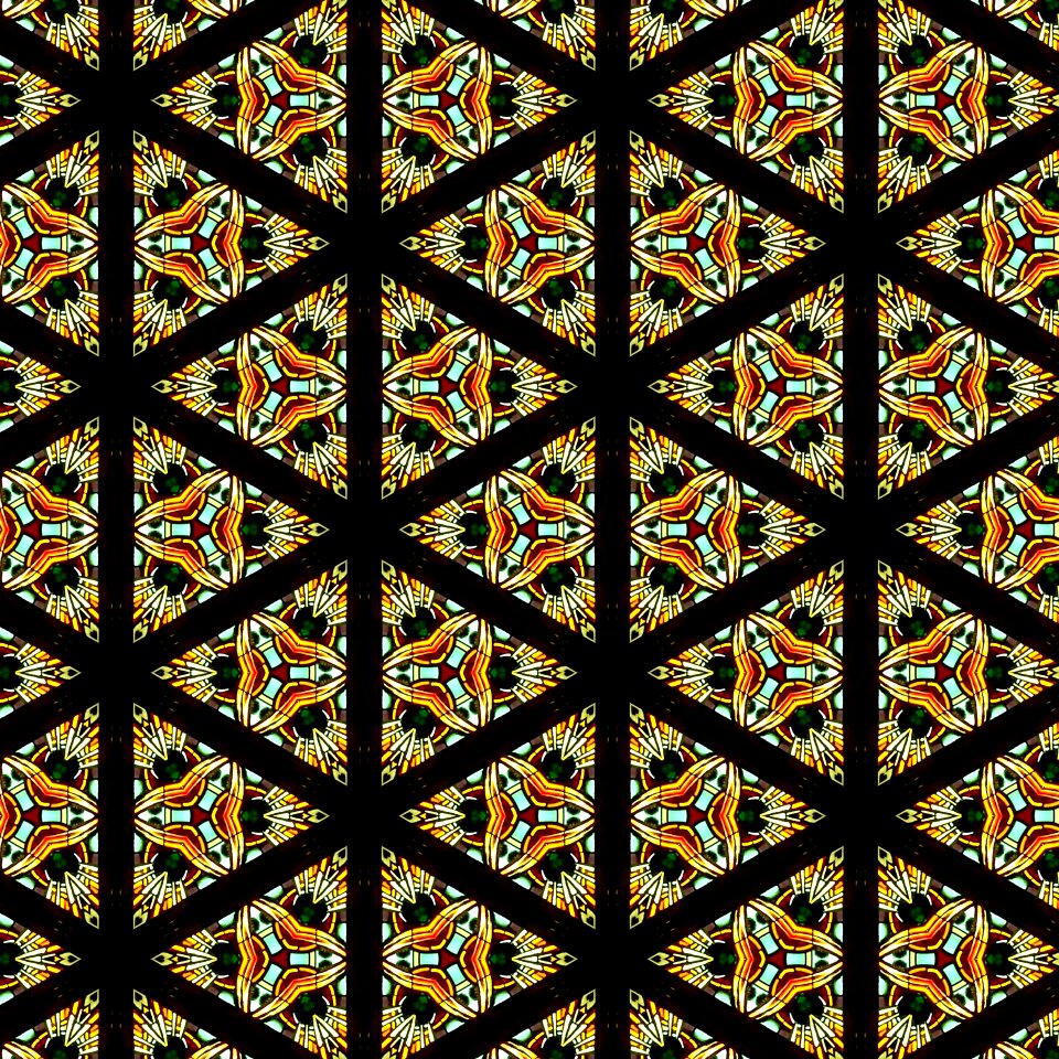 Seamless stained glass window texture