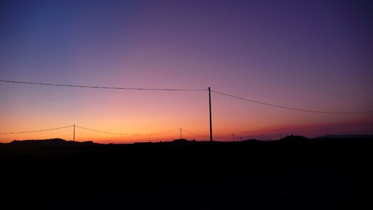 Violet twilight sky