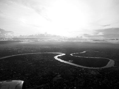 Atmosphere airplane black and white
