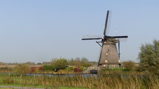 Holland kinderdijk landscape