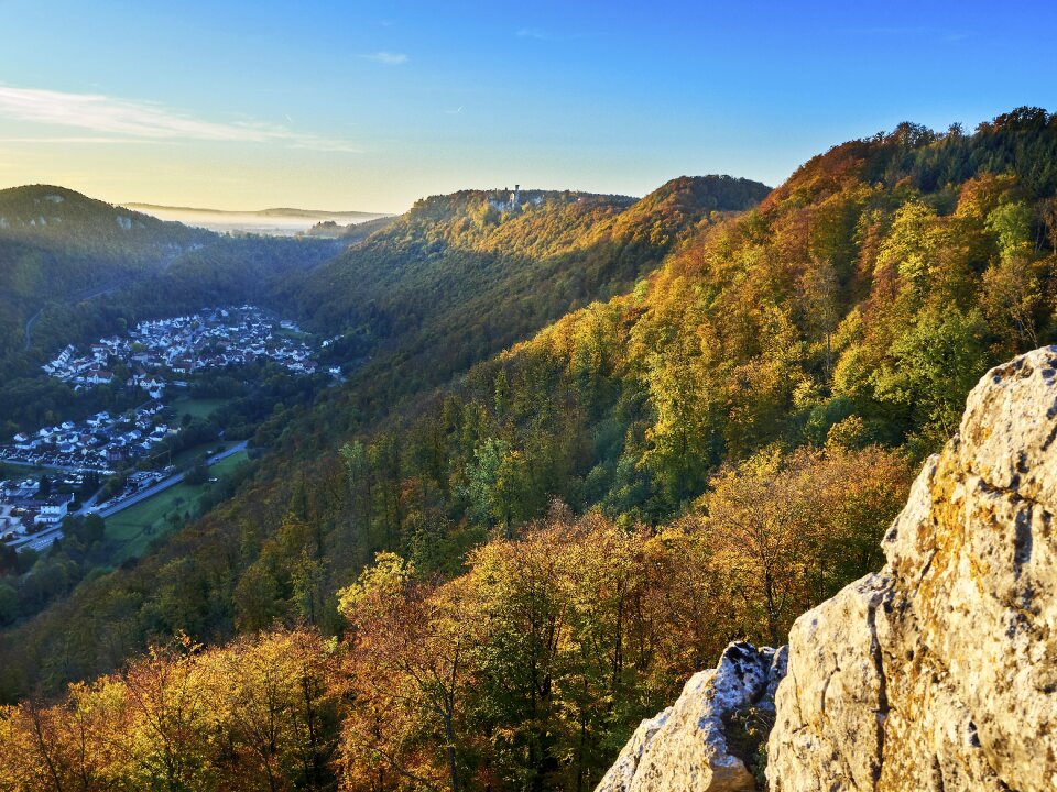 Castle morning swabian alb