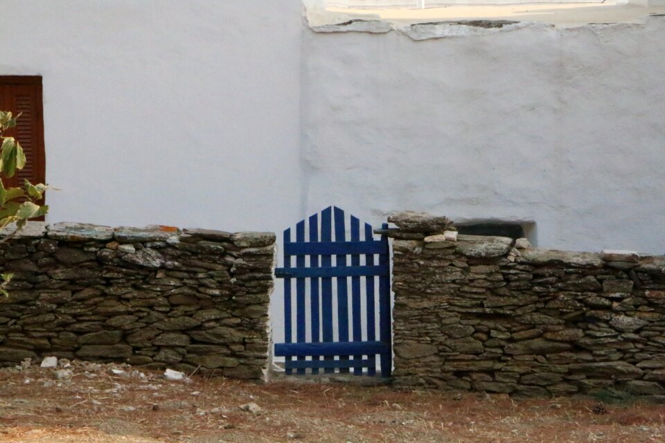 Door blue greece