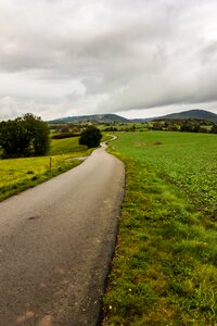 Field meadow cloudiness photo