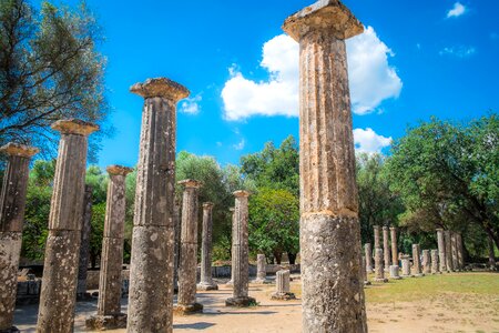 Ruins ancient greece archaeological site photo