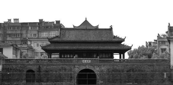 Anqing a watchtower the city walls photo