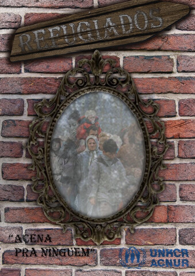Refugees mirror wall